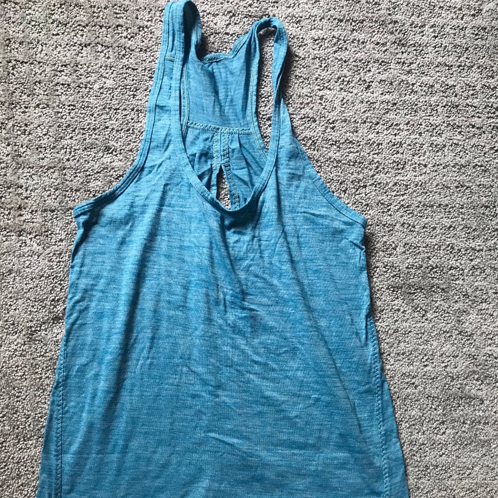 Blue athletic tank
